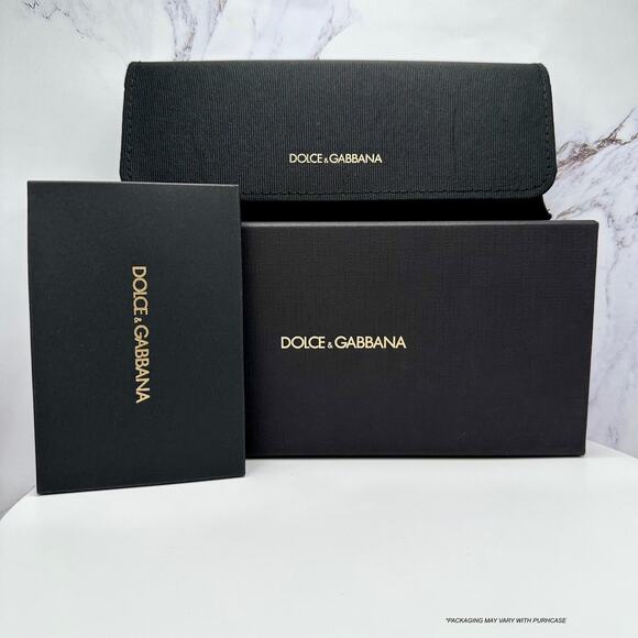 New Dolce&Gabbana Eyeglasses Black Square Gold Metal 55-18-145mm Glasses Frames main image 10
